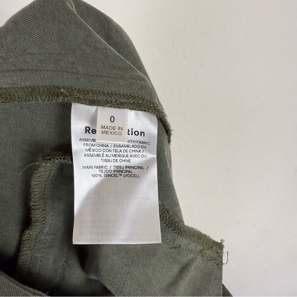 Reformation Mason Pant Color Army 100% Tencel - Picture 9 of 10